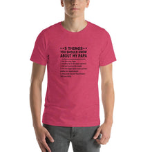 Load image into Gallery viewer, 5 things you should about my Papa Unisex T-Shirt